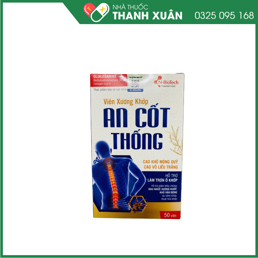 Viên xương khớp An Cốt Thống hỗ trợ giảm đau nhức xương khớp, thoái hoá khớp